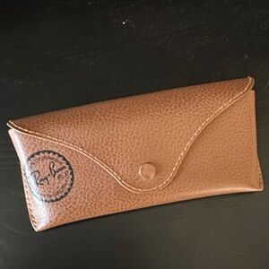 Ray-Ban Polarized Blue Lens with Tan Leather Case